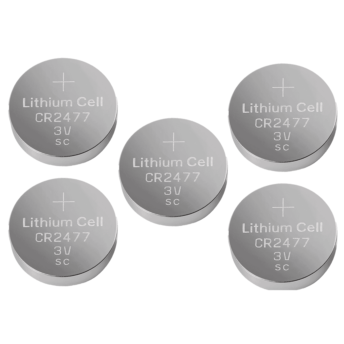 2477 CR2477 Lithium Button Cell Coin Battery (Pack of 5)