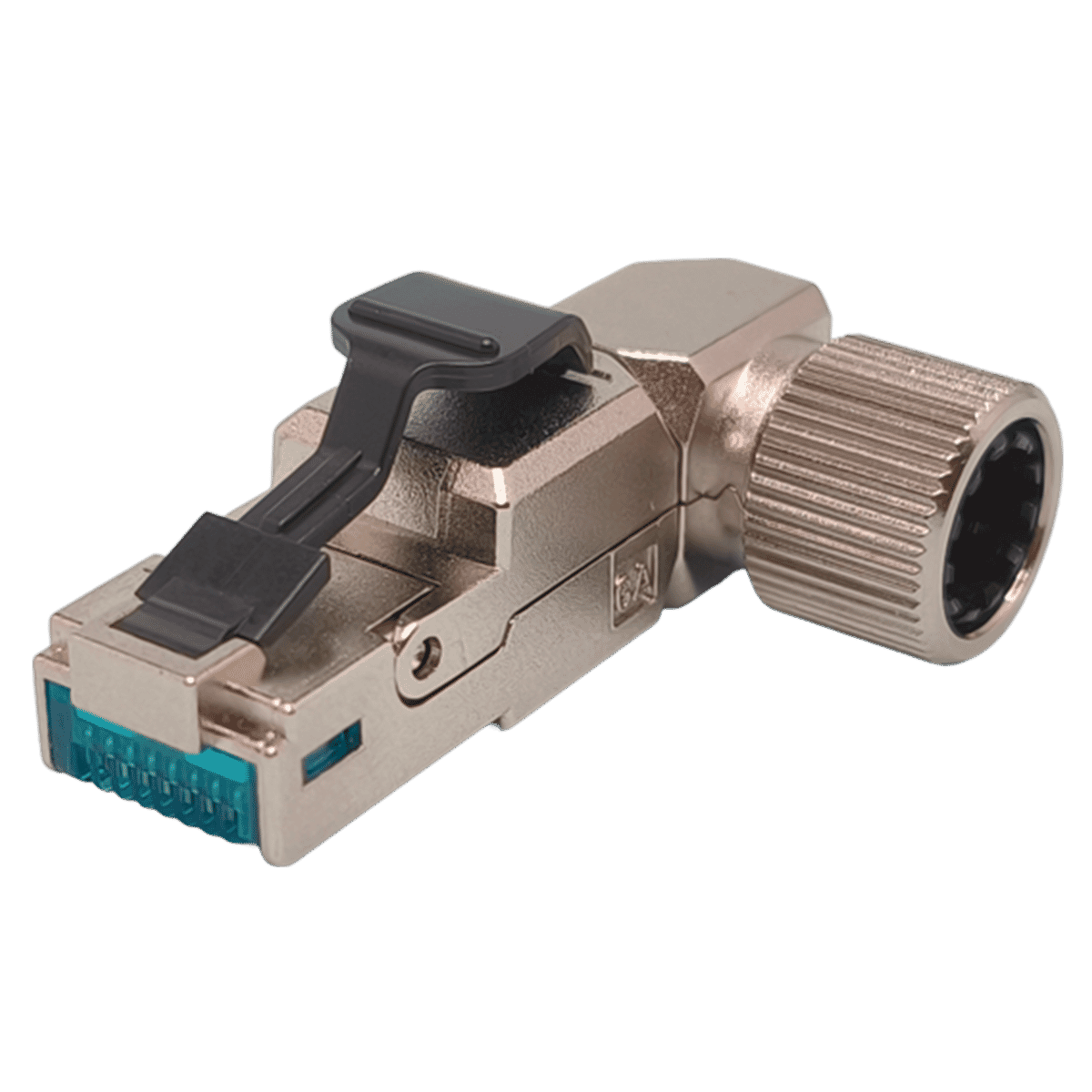 TUK Cat 6A Shielded 90 degree 8 Way Angleable Toolless Plug
