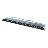 TUK Cat 6A 0.5U 24 Port Patch Panel TUK Cat 6A 0.5U 24 Port Patch Panel