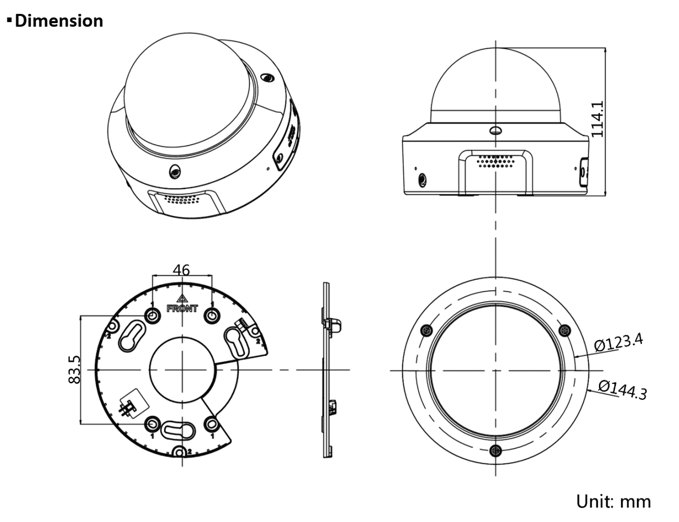 Hikvision iDS-2CD7186G0-IZHSY 8MP DeepinView Dome IP Camera - 2.8-12mm