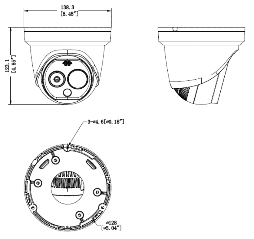 Hikvision DS-2TD1228-2/QA (B) 256x192 Thermal Network Turret Camera