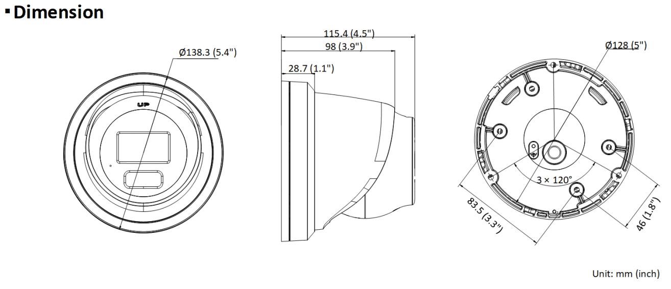 Hikvision DS-2CD23166G3-I(2U)Y 16MP Acusense Darkfighter Turret Cameras