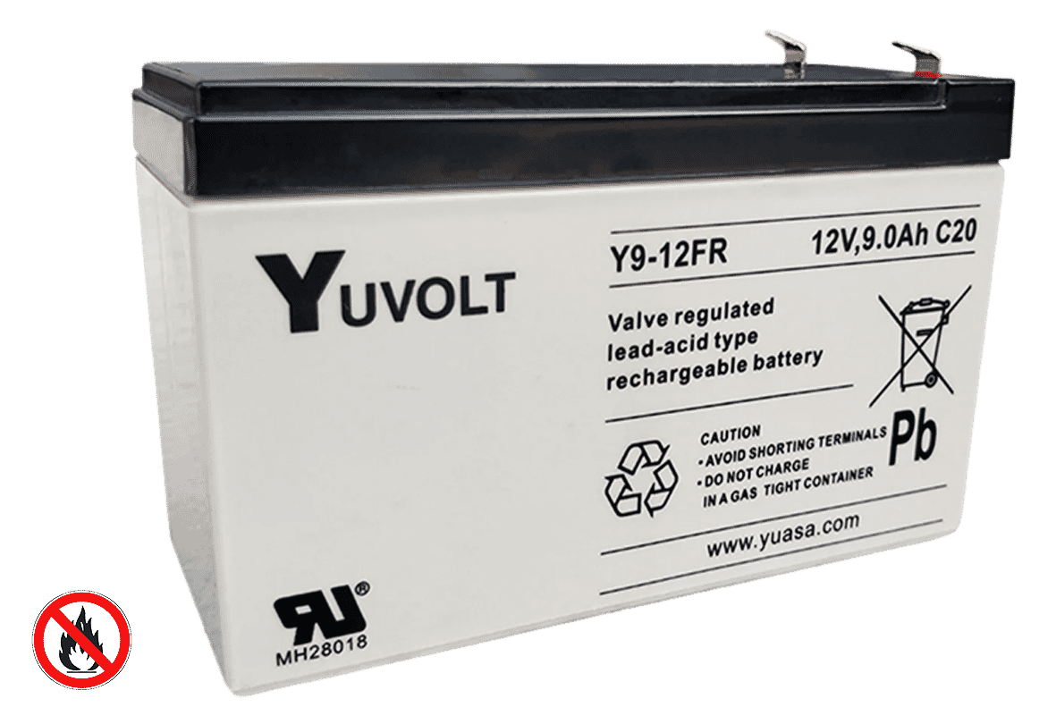 Yuasa Yucel 9-12FR Flame Retardant Lead Acid Battery