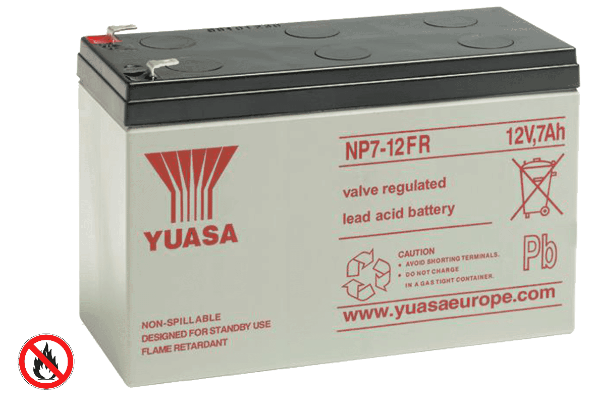 Yuasa NP7-12FR 12V 7Ah Flame Retardant Industrial VRLA Battery