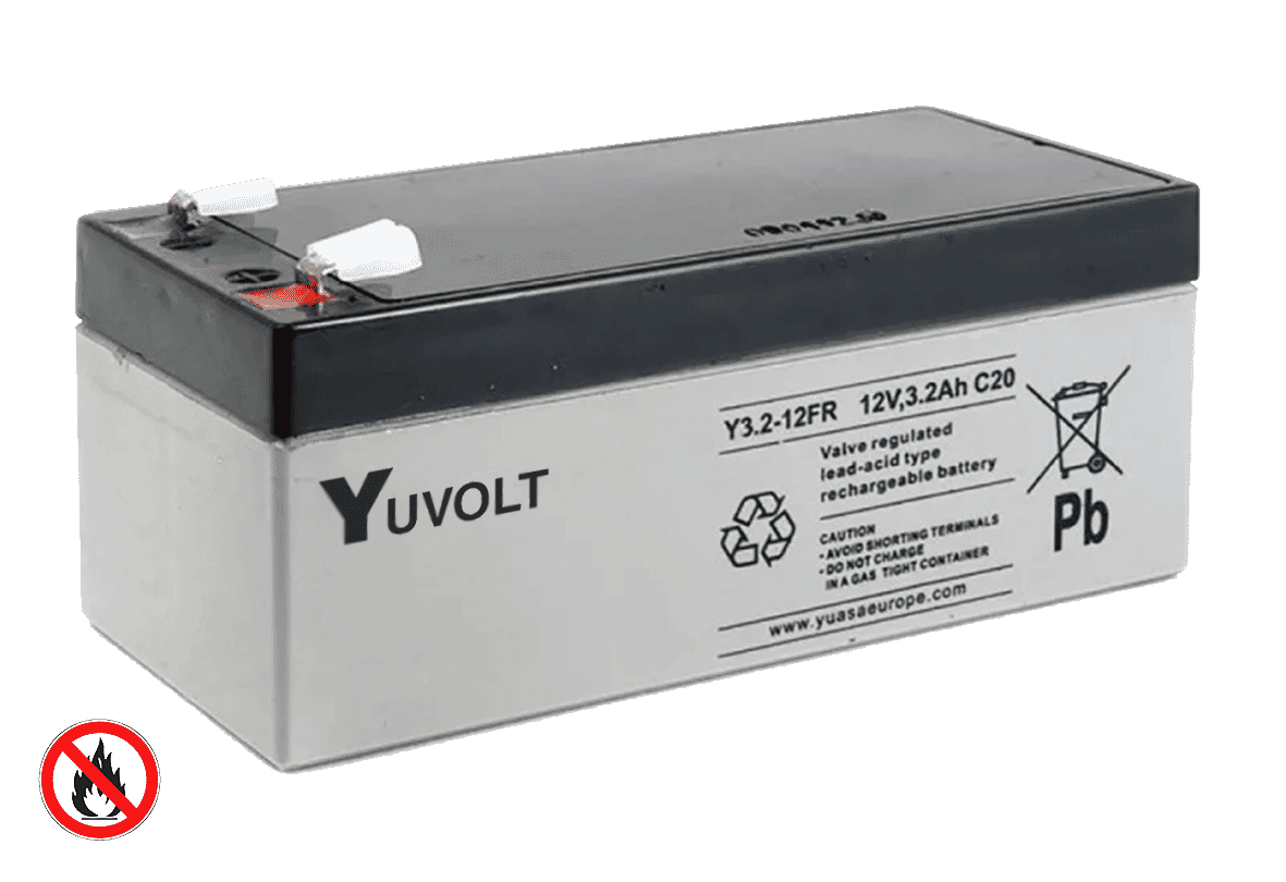 Yuasa Yuvolt 12v 3.2Ah Flame Retardant Lead Acid Battery