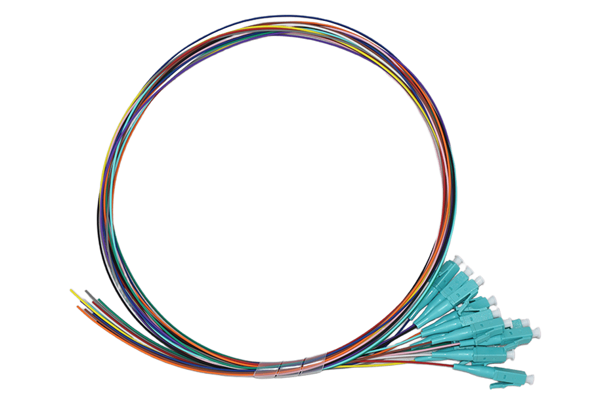 OM4 LC Multimode Fibre PigTail 1m 900um (Pack of 12)