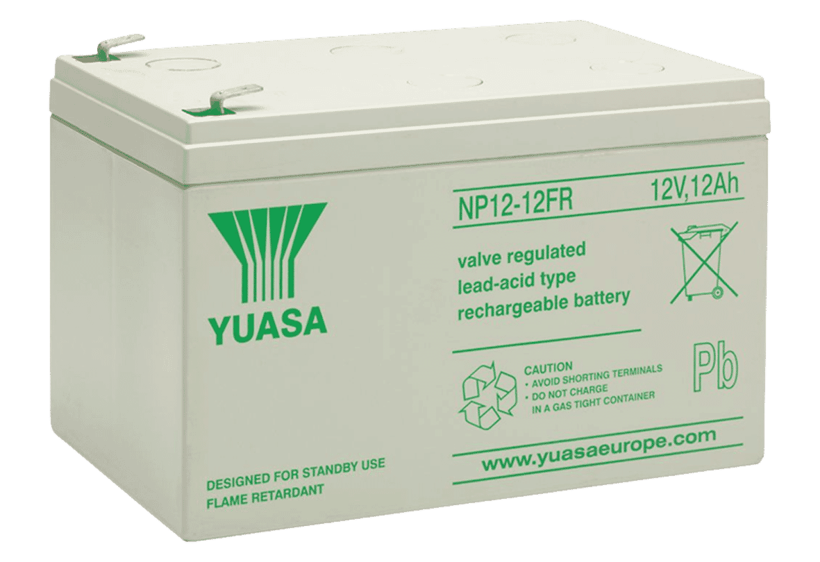 Yuasa NP12-12FR 12V 12Ah Sealed Lead Acid Rechargeable Battery - Flame Retardant