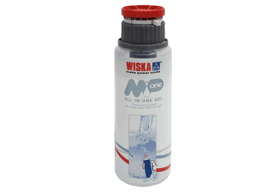 WISKA MP ONE Twist & Go Blue Two Component Silicone Insulation Gel Bottle 300ml