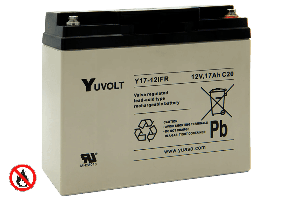 Yuasa Yuvolt 17-12IFR 12V 17Ah Flame Retardant Lead Acid Battery