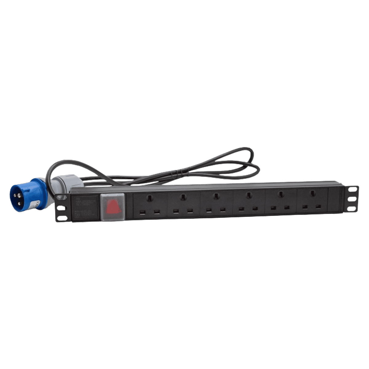 6 Way Socket Plug 6 Way UK Socket/ 16Amp Plug PDU with C16 Commando Plug