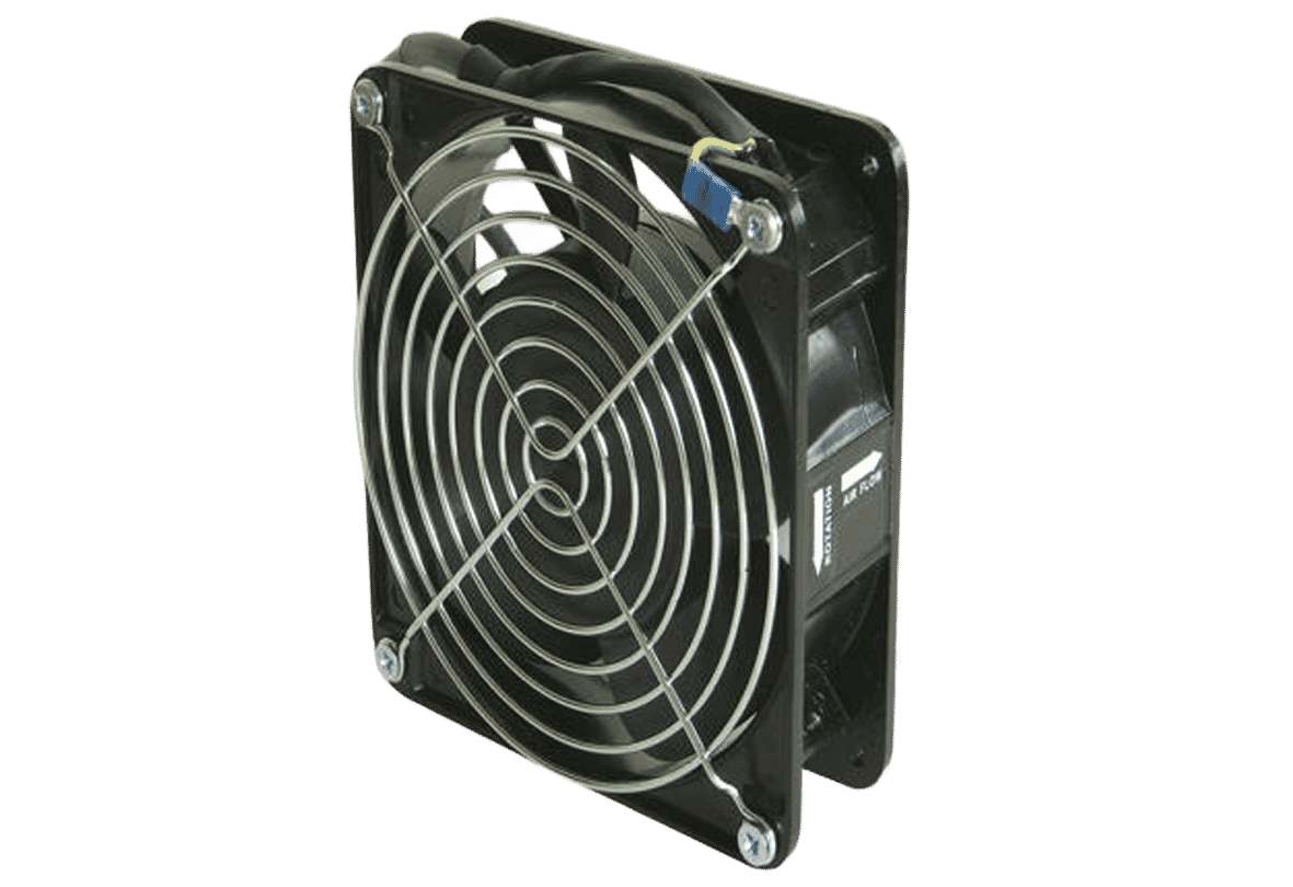 Kauden KD41 Data Cabinet Extractor Fan, Low Noise - 1.2m Plug Lead, Unswitched