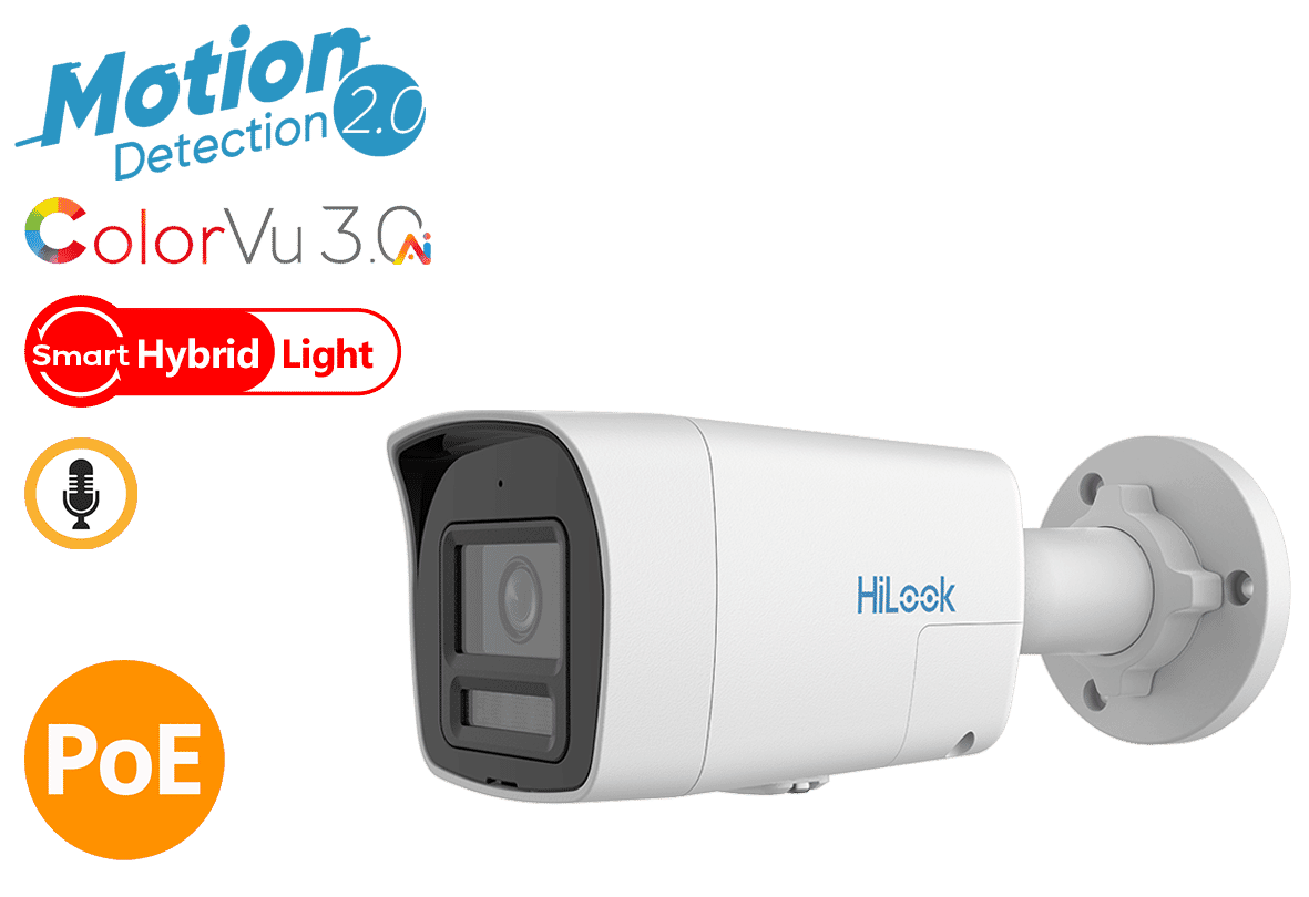 HiLook IPC-B149HAA-LU(2.8mm) 4 MP ColorVu 3.0 Fixed Bullet Network Camera 2.8mm