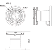 Hikvision DS-4612ZJ-PA Pendant Mount Bracket Hikvision DS-4612ZJ-PA Pendant Mount Bracket