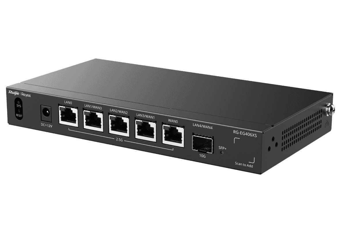 Ruijie RG-EG406XS Reyee Cloud Router, 5 Ports RJ45 2.5G + 1 SFP+ 10Gigabit