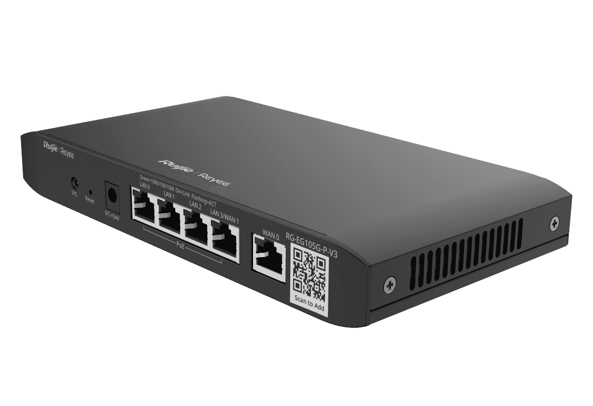 Ruijie RG-EG105G-P V3 Reyee Cloud Managed Gigabit Load-Balancing PoE Router