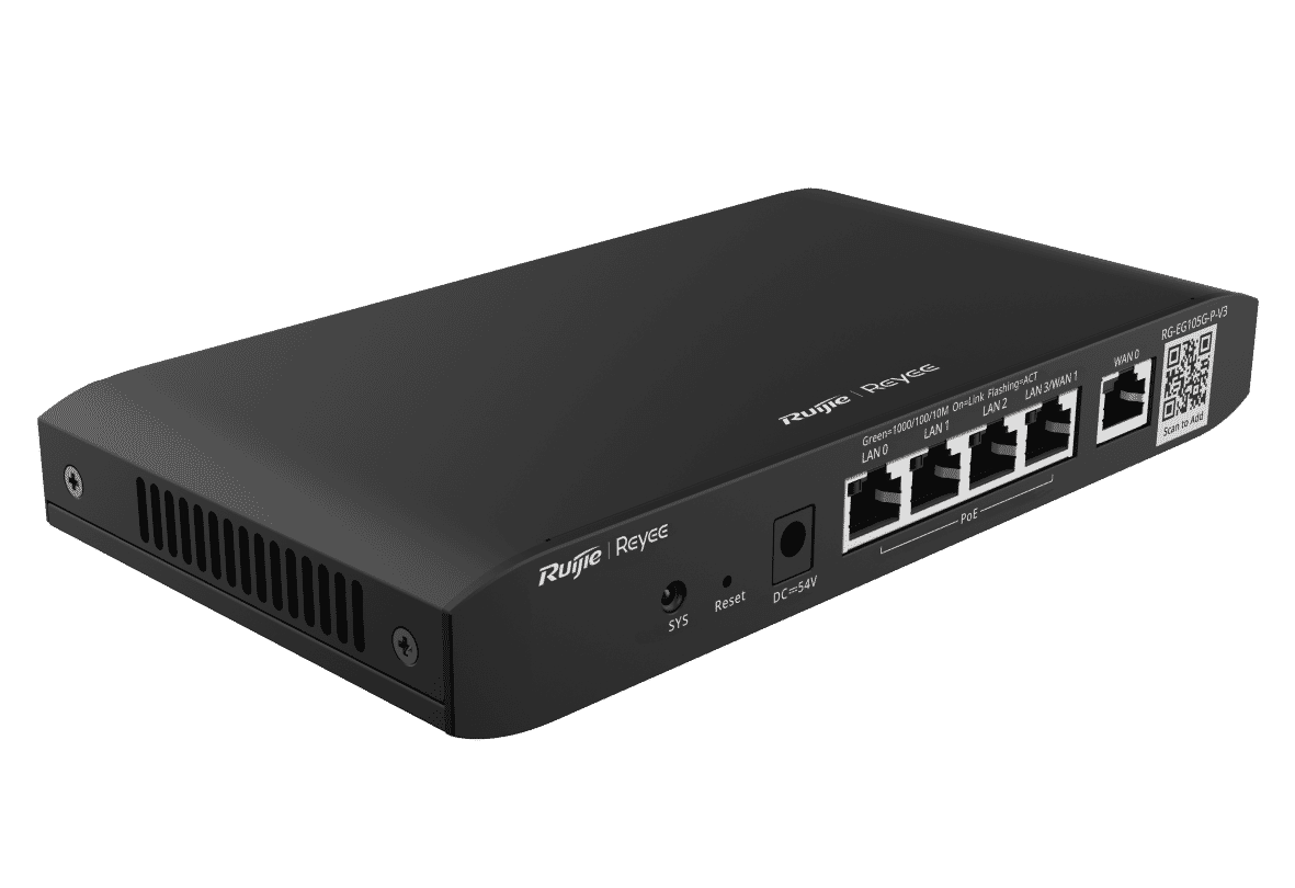 Ruijie RG-EG105G-P V3 Reyee Cloud Managed Gigabit Load-Balancing PoE Router