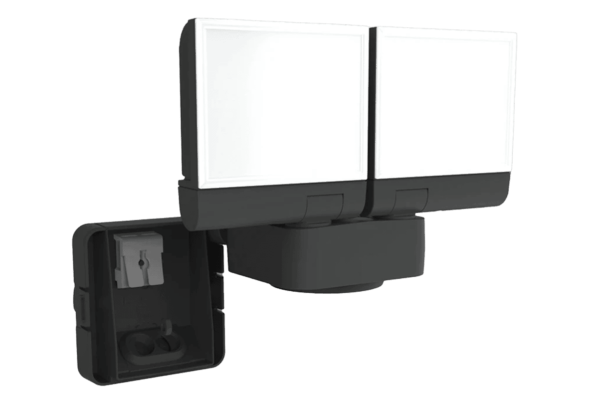Brackenheath iSpot Swivel Floodlight IP65 Twin 220-240V Black
