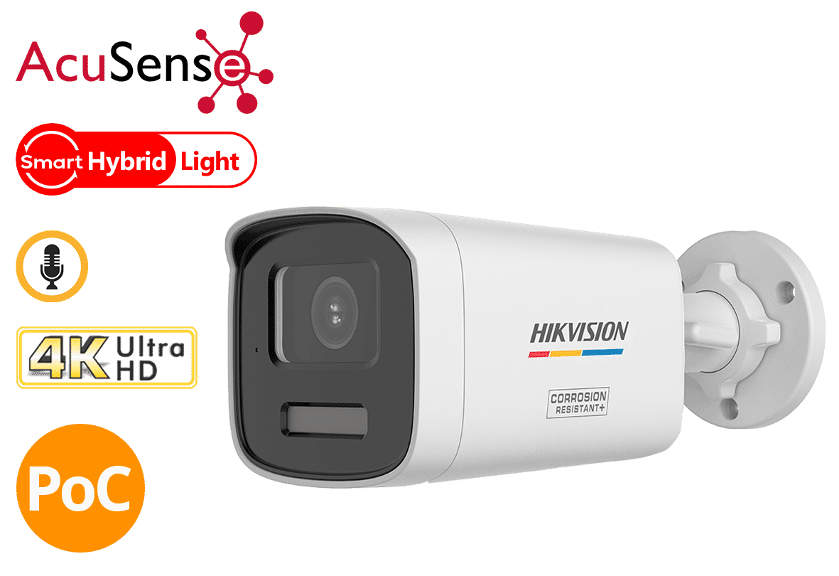 Hikvision DS-2CE12UF3T-LSYE 4K Smart Hybrid Colorvu Bullet Camera - 2.8mm