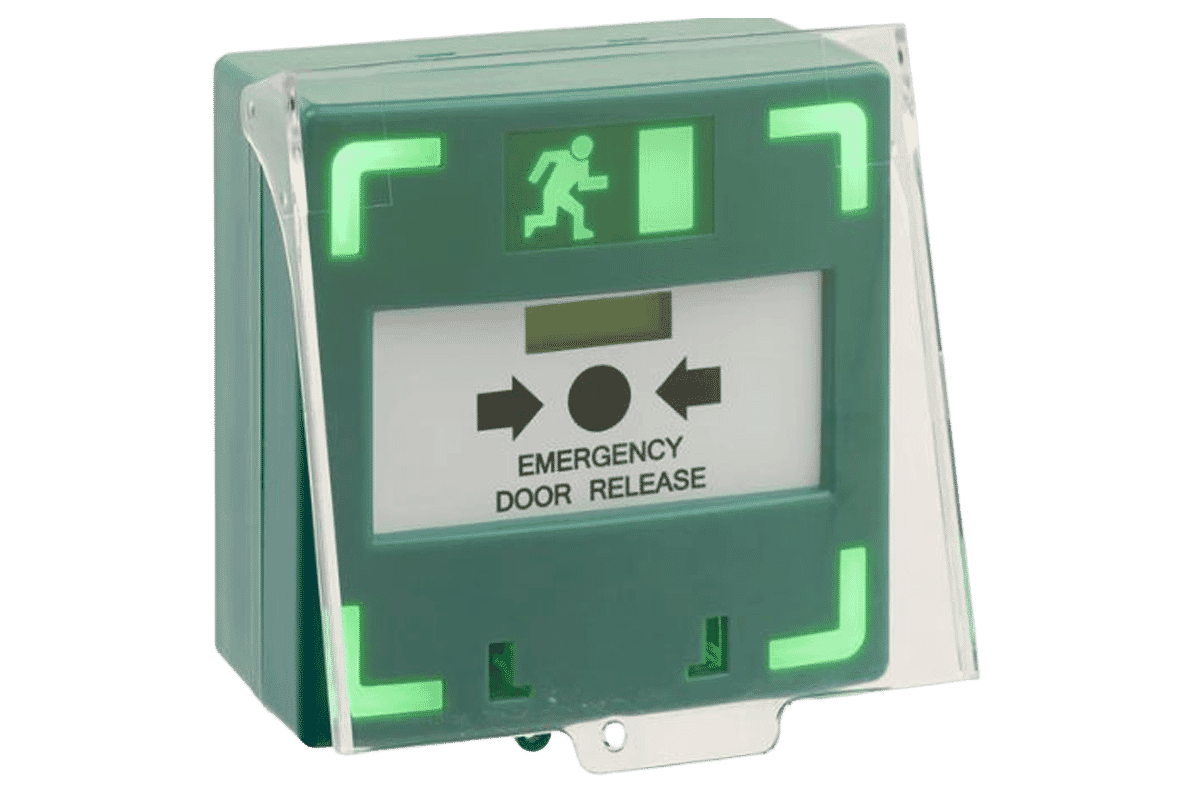 STP-CP3- LSRC Triple Pole Surface Green Resetable Break Glass, Shallow Back Box