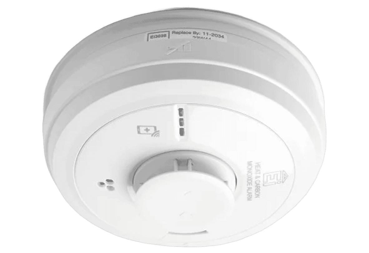 Aico EI3028 230V Mains Heat and CO Sensor Alarm with Rechargeable Battery