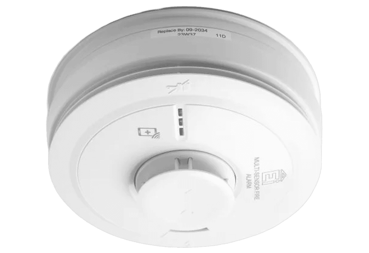 Aico EI3024 230V Mains Optical and Heat Sensor Alarm with Rechargeable Battery