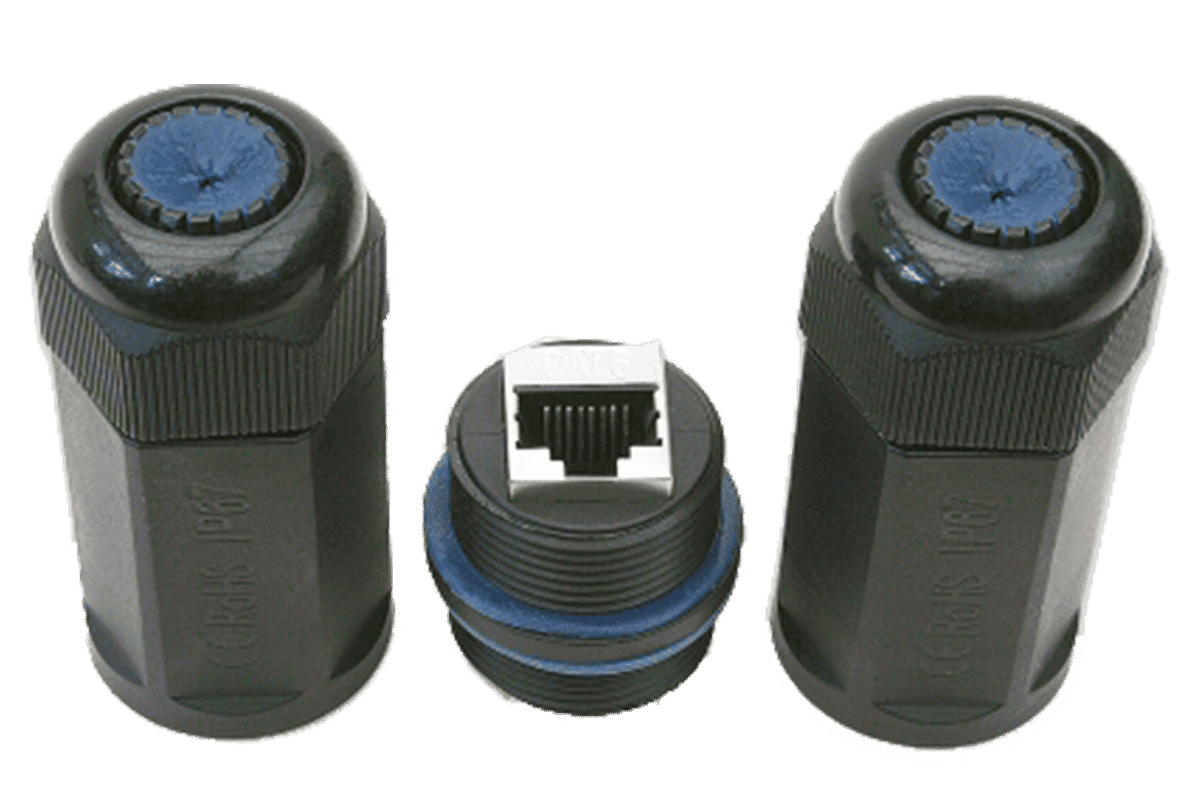 Kauden IP68 External Cat 5e/Cat 6 RJ45 Inline Coupler