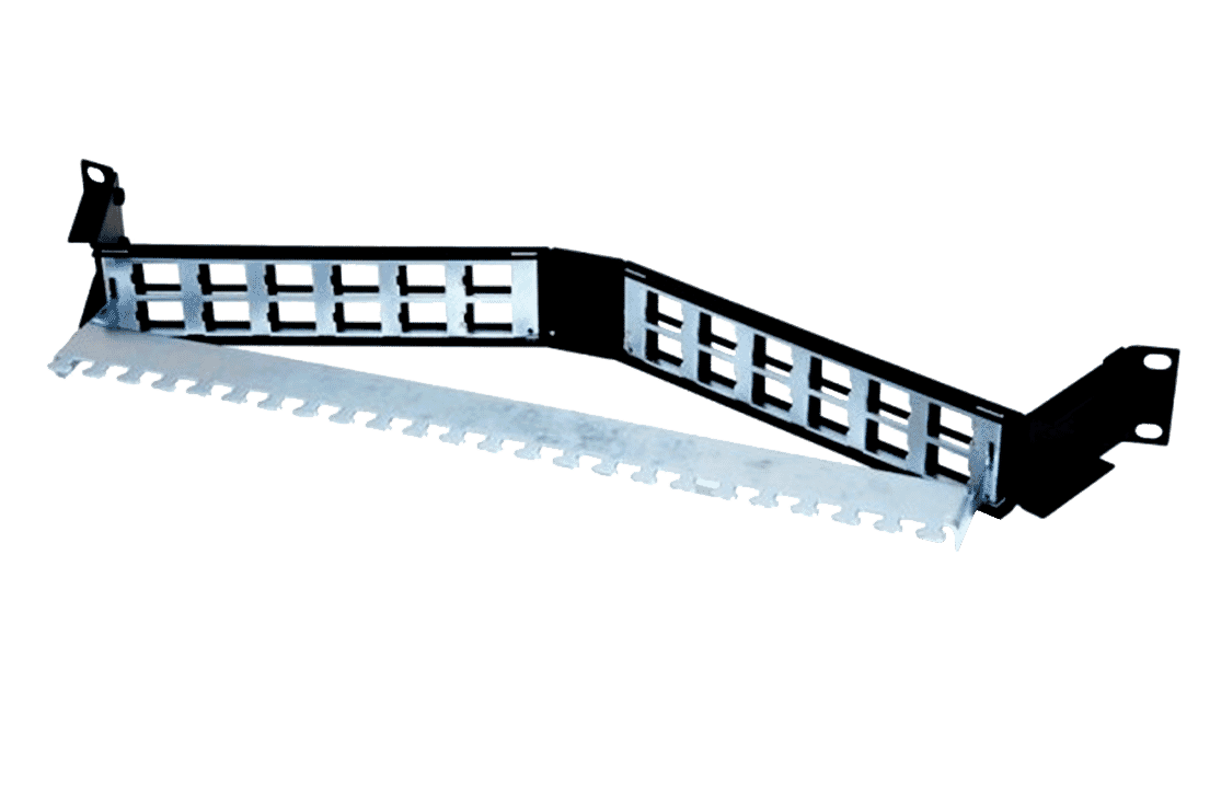 24 Way Unloaded FTP Angled Keystone Patch Panel