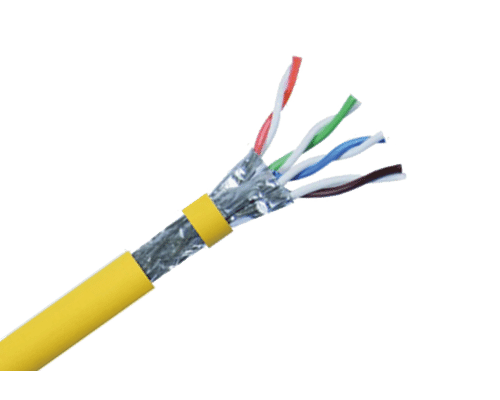 Premium Cat 8 S/FTP Cable Solid Wire LSOH Yellow 100m