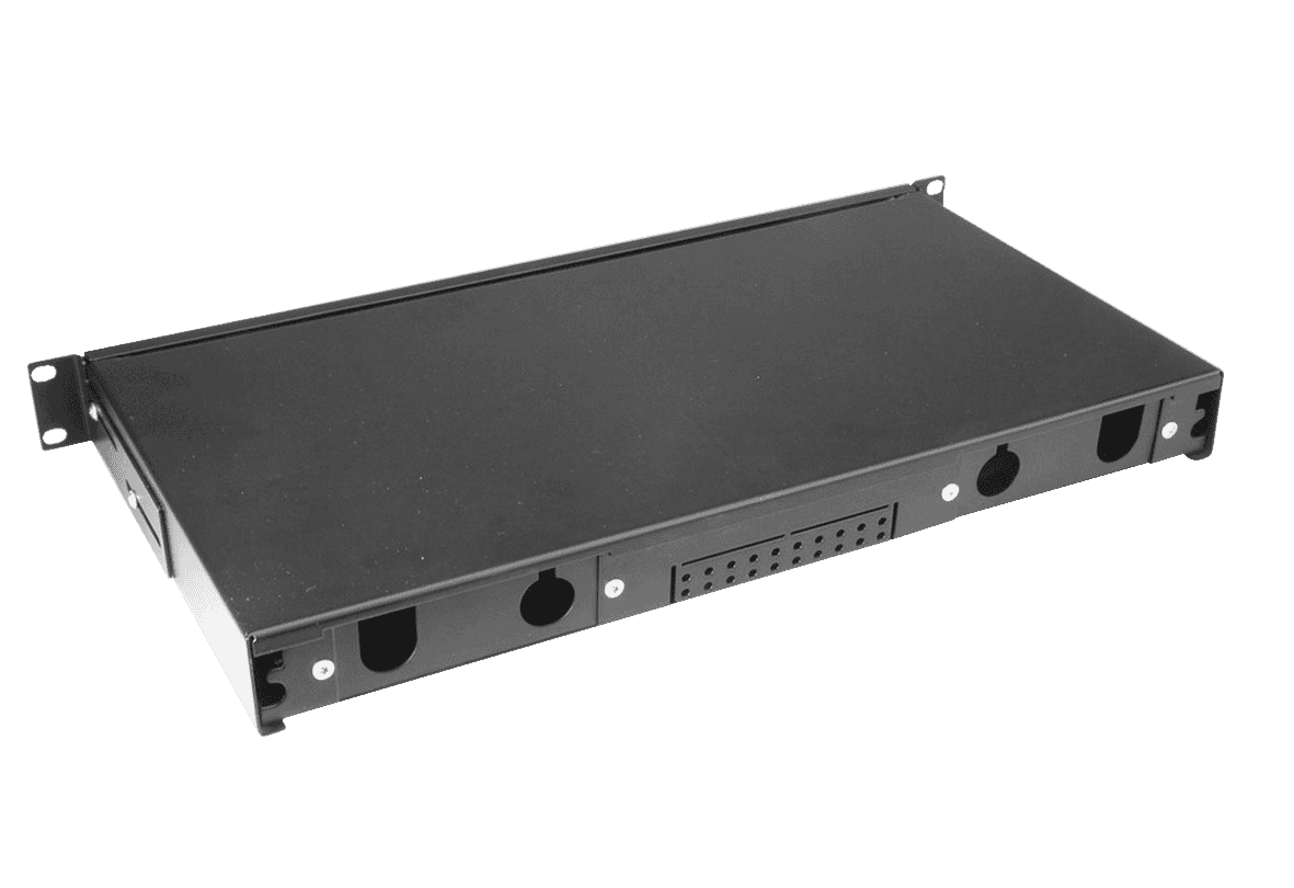 19-Inch Fibre Optic Splice Panel Steel Drawer with 24 Coupling Sockets