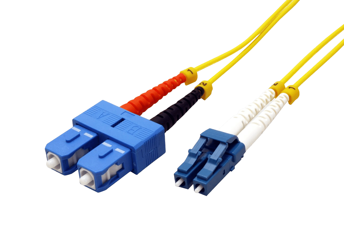 LSOH Fibre Optic patch cable for OS2 single mode 9/125 µm LC-SC
