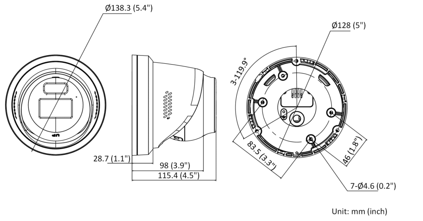 Hikvision DS-2CD2347G2H-LISU/SL 4MP IP Hybrid Acusense Turret 2-Way Audio