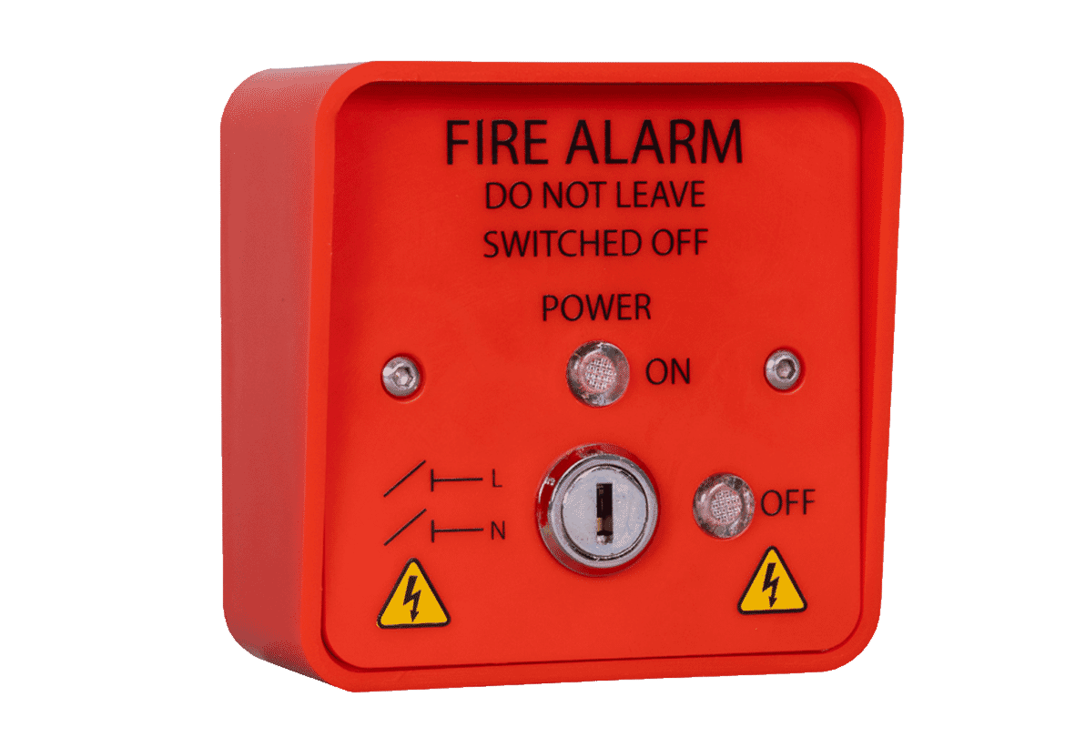 RGL FIREIS01 Red Fire Alarm On/Off Latching Isolation Switch Connectec.uk