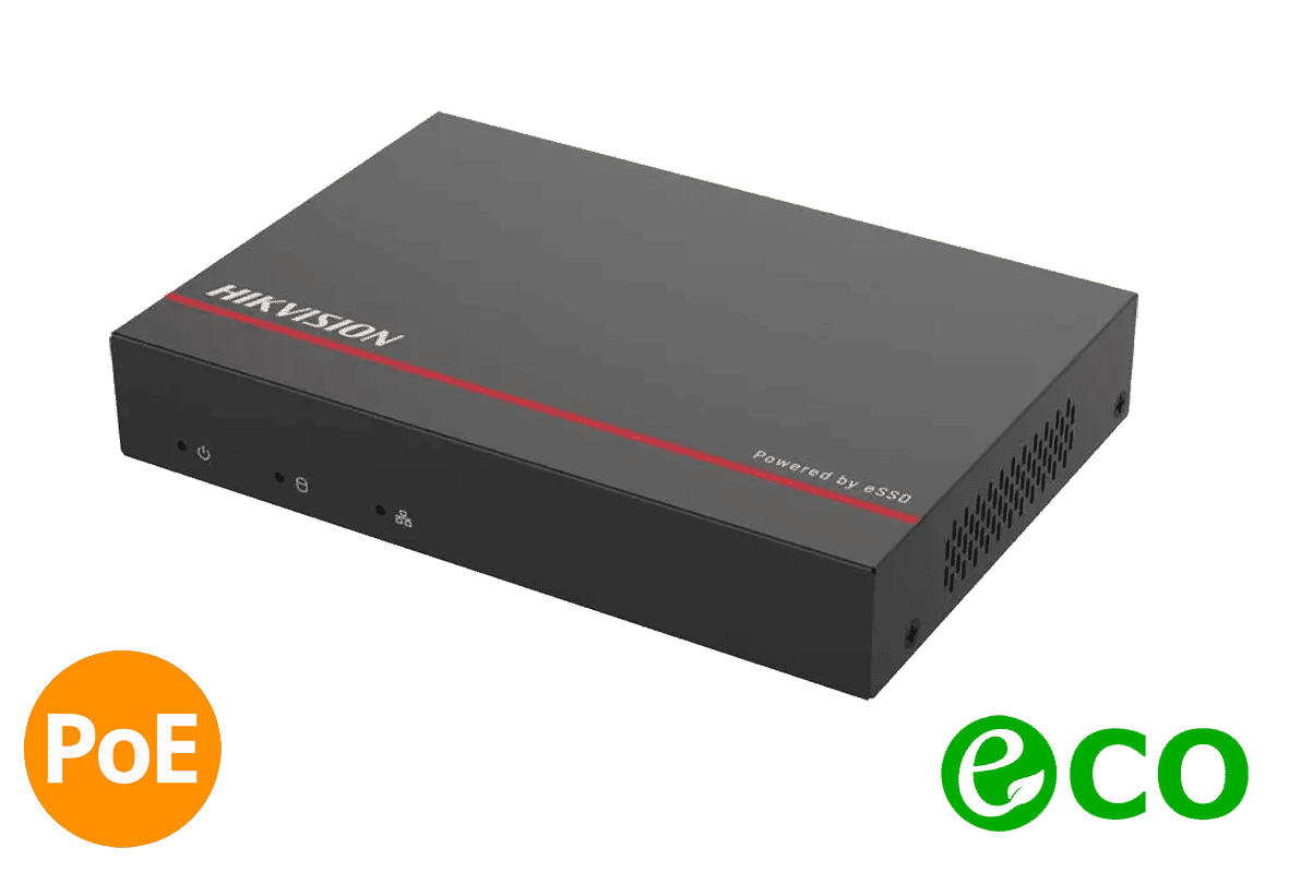 Hikvision DS-E04NI-Q1/4P 4MP 4-Channel Compact Eco PoE NVR with 2TB eSSD
