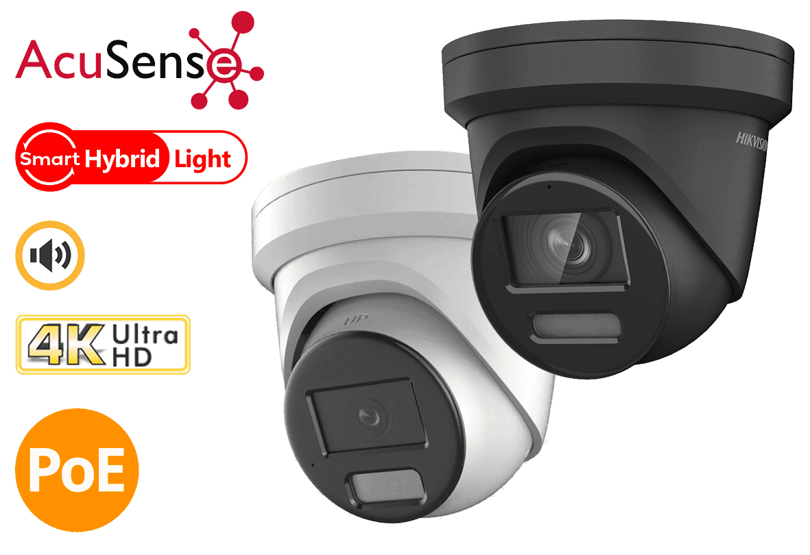 Hikvision DS-2CD2387G2H-LIU 8MP 4K Hybrid ColorVu and IR Acusense Turret
