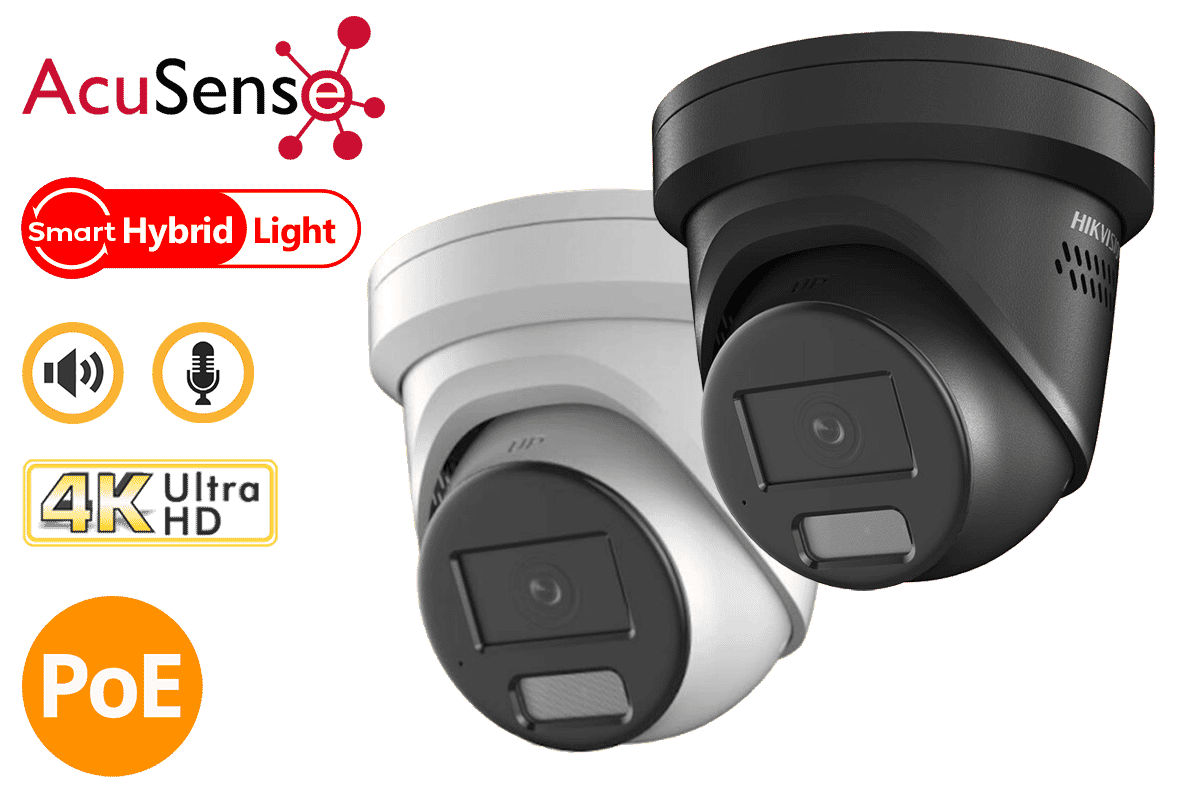 Hikvision DS-2CD2387G2H-LISU/SL 8MP IP Hybrid Acusense Turret 2-Way Audio