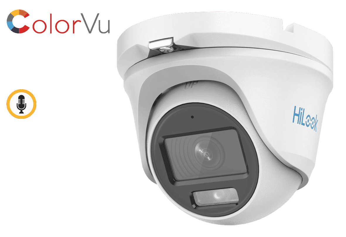 HiLook THC-T129-MS 2MP TVI ColorVu Mini Turret 2.8mm with Audio