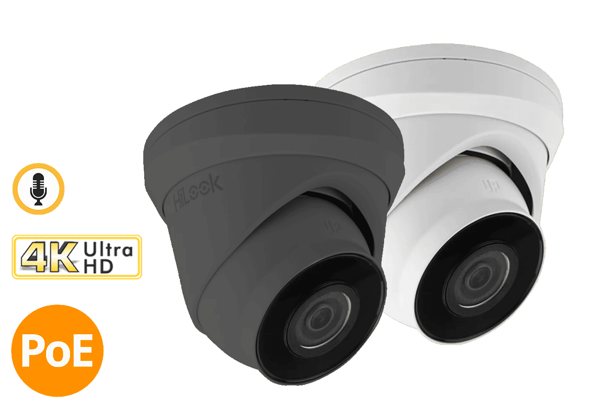 HiLook IPC-T280H-MUF 8MP 4K IP Turret Camera with Mic