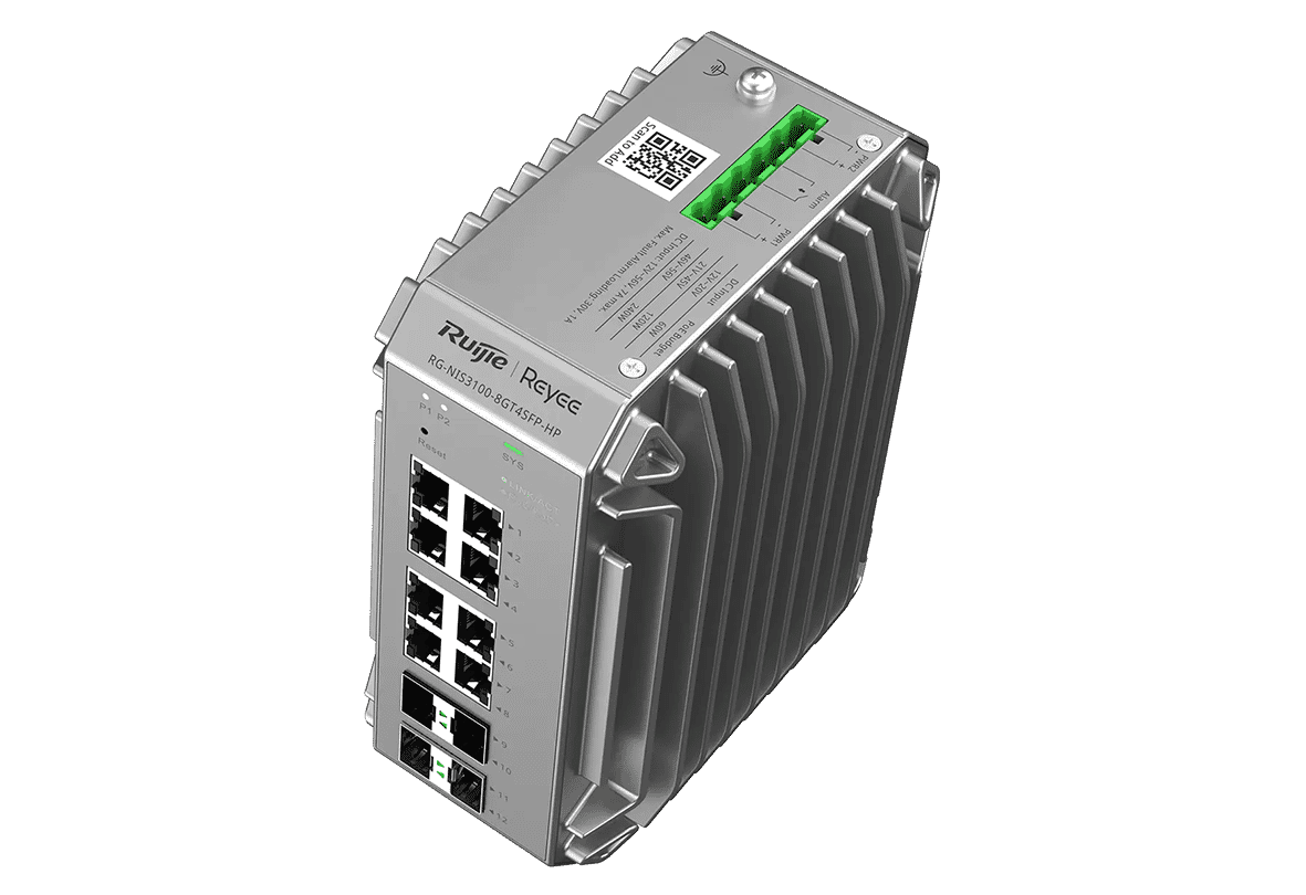 Ruijie RG-NIS3100-8GT4SFP-HP 8-port 240w 8 PoE+ 4 SFP Industrial Managed Switch