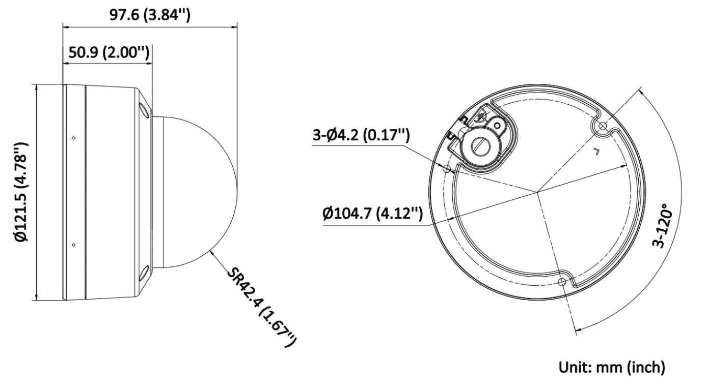Hikvision DS-2CD2147G2H-LISU 4MP IP Hybrid Colorvu and IR Acusense Dome 2.8mm