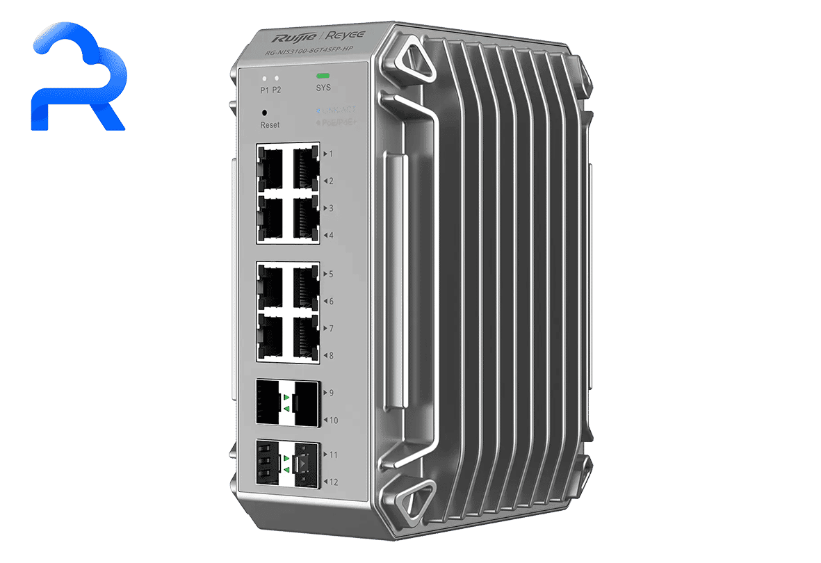 Ruijie RG-NIS3100-8GT4SFP-HP 8-port 240w 8 PoE+ 4 SFP Industrial Managed Switch