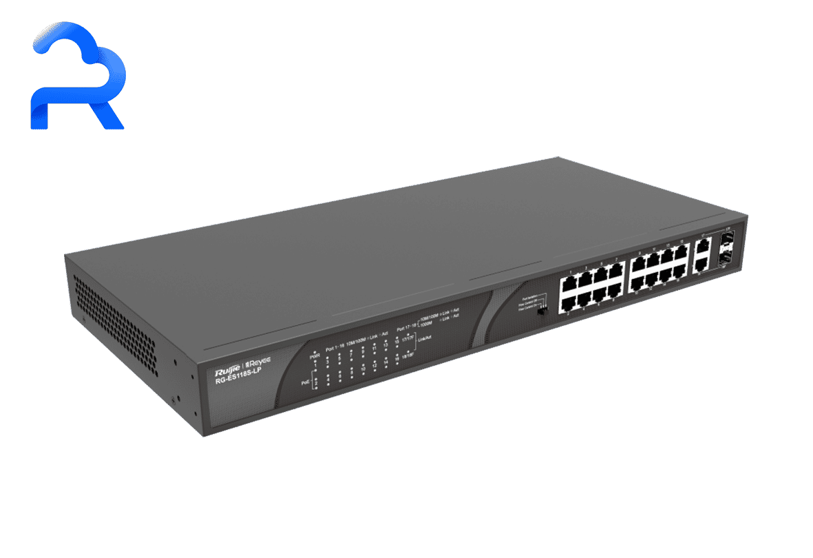 Ruijie RG-ES118S-LP Reyee 16-port 10/100Mbps Unmanaged 120W PoE+ Switch