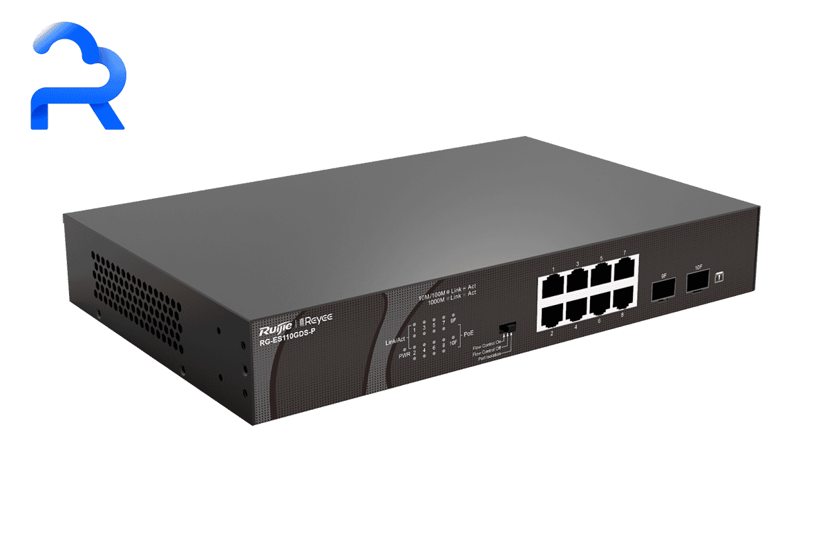 Ruijie RG-ES110GDS-P Reyee 10-port 10/100/1000Mbps Unmanaged 120W PoE Switch
