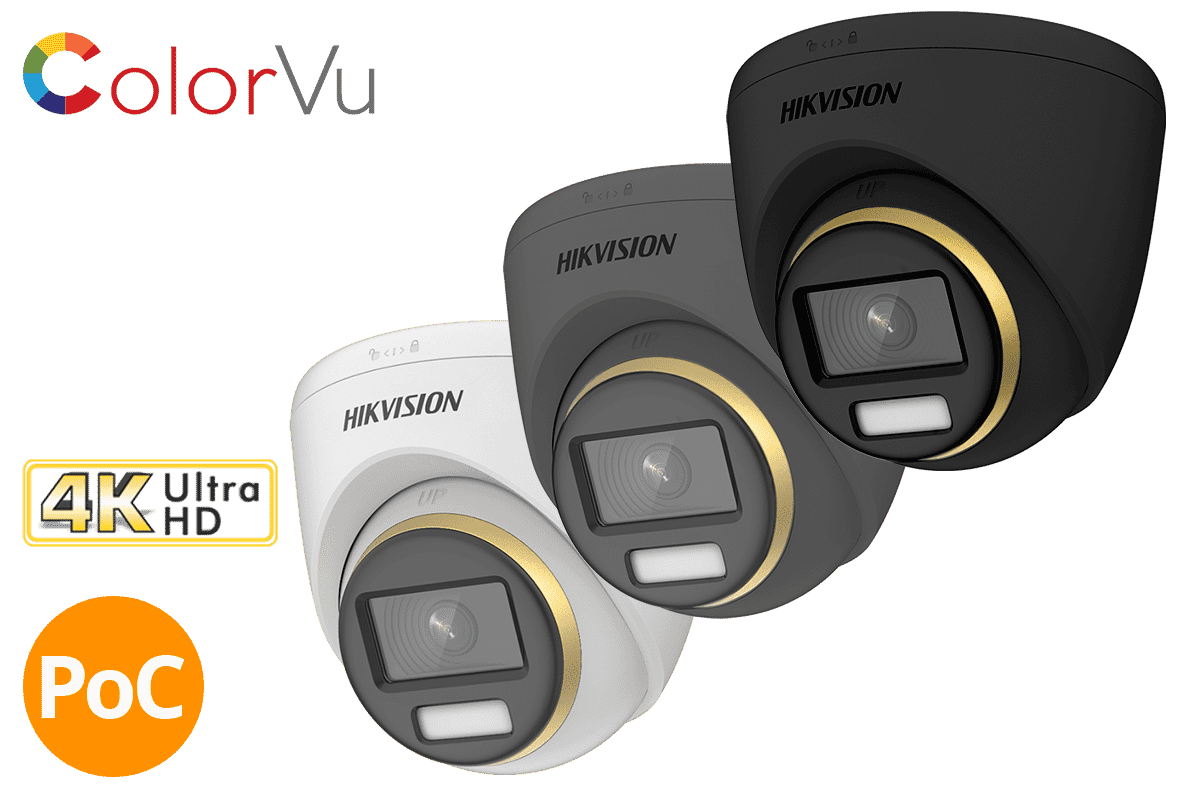 Hikvision DS-2CE72UF3T-E 8MP 4K TVI ColorVu PoC Turret Camera