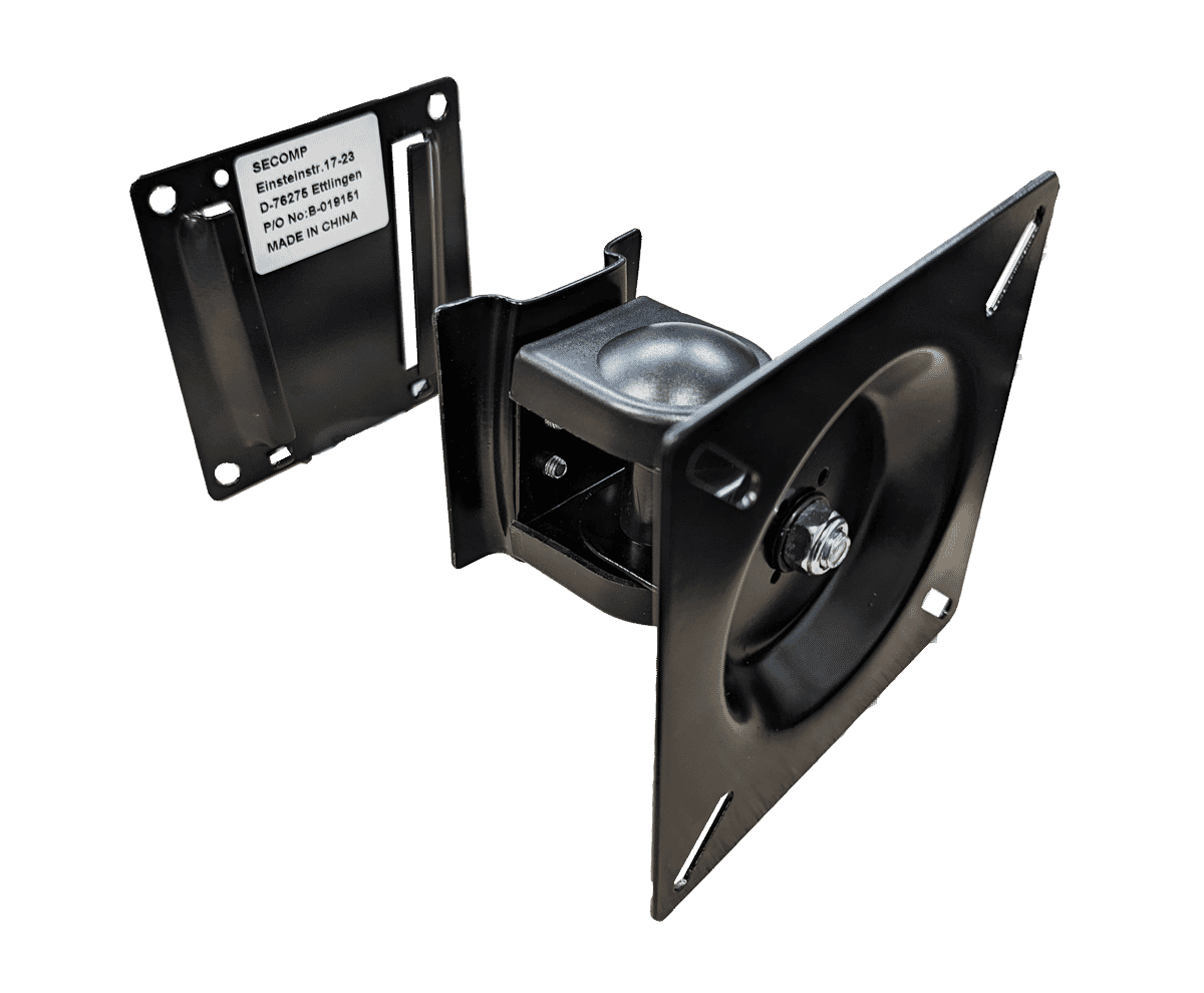 Compact adjustable wall mount for PC monitors and screens