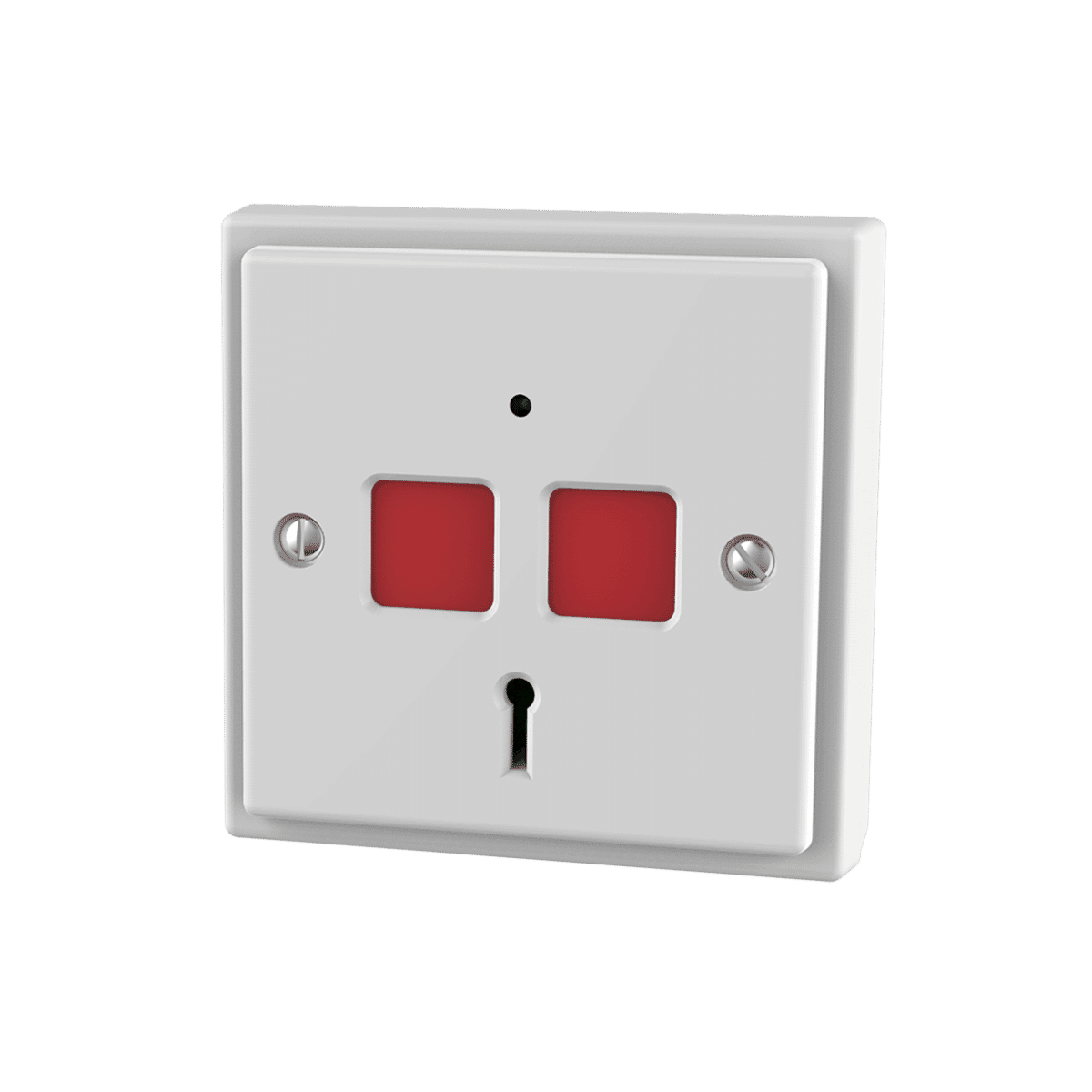 CQR EPA/STD Double Press Flush Mount Panic Button - White