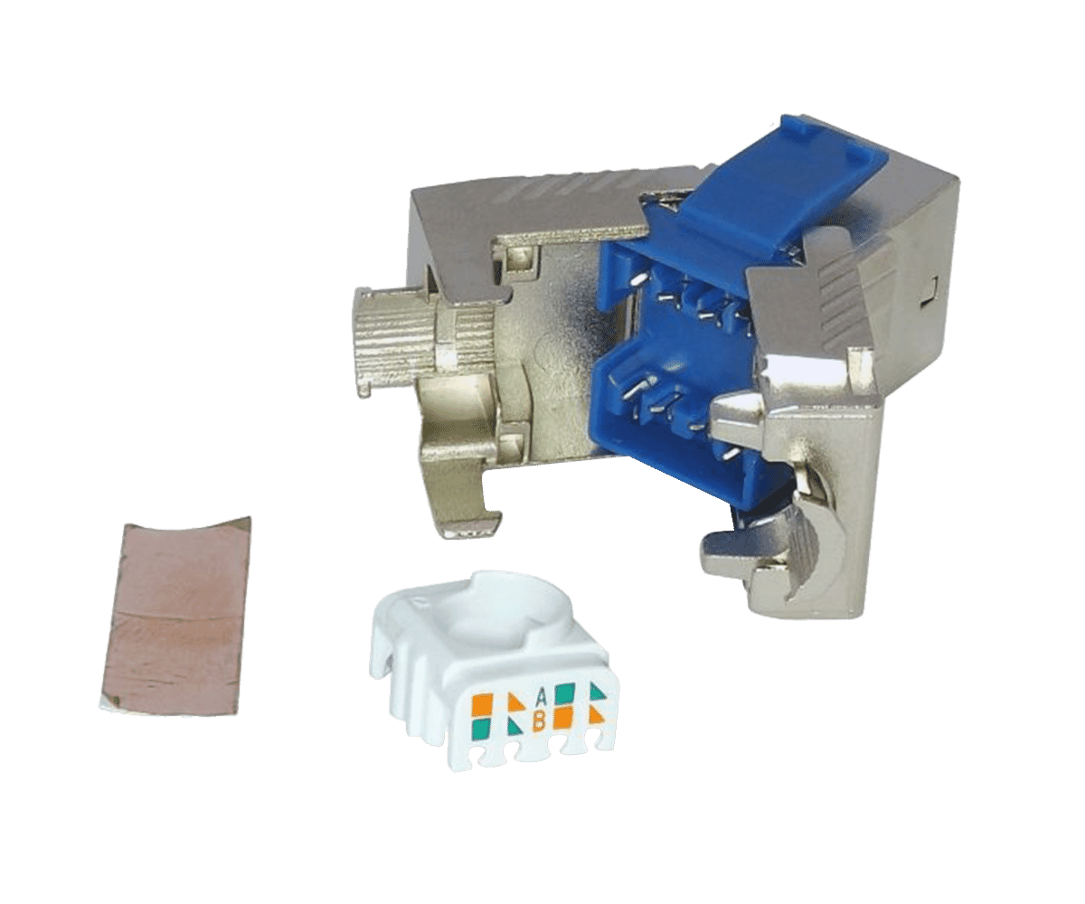 Cat8 RJ45 Keystone Socket - Silver