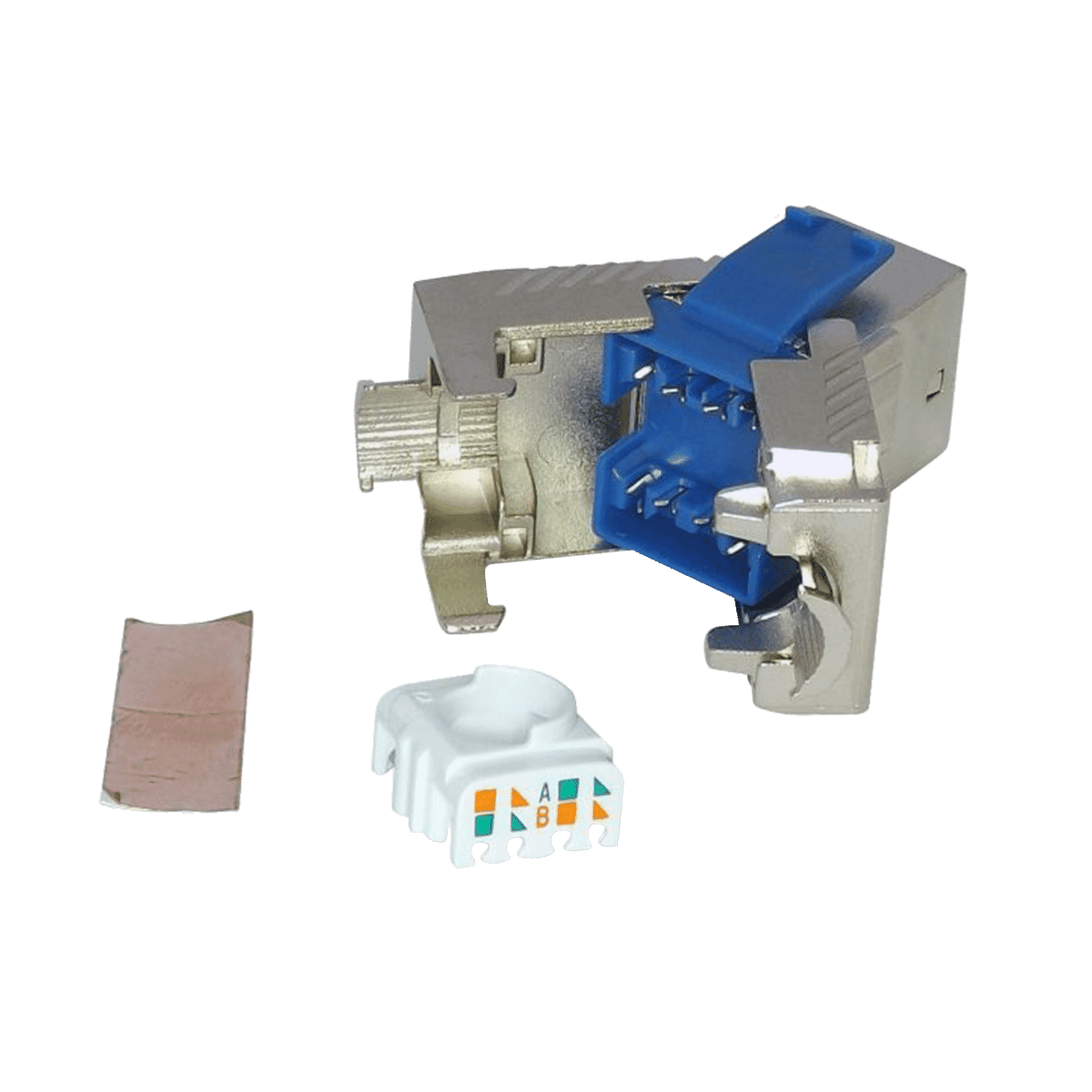 Cat 8 RJ45 Keystone Socket - Silver