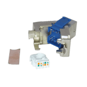 Cat 8 RJ45 Keystone Socket - Silver Cat 8 RJ45 Keystone Socket - Silver