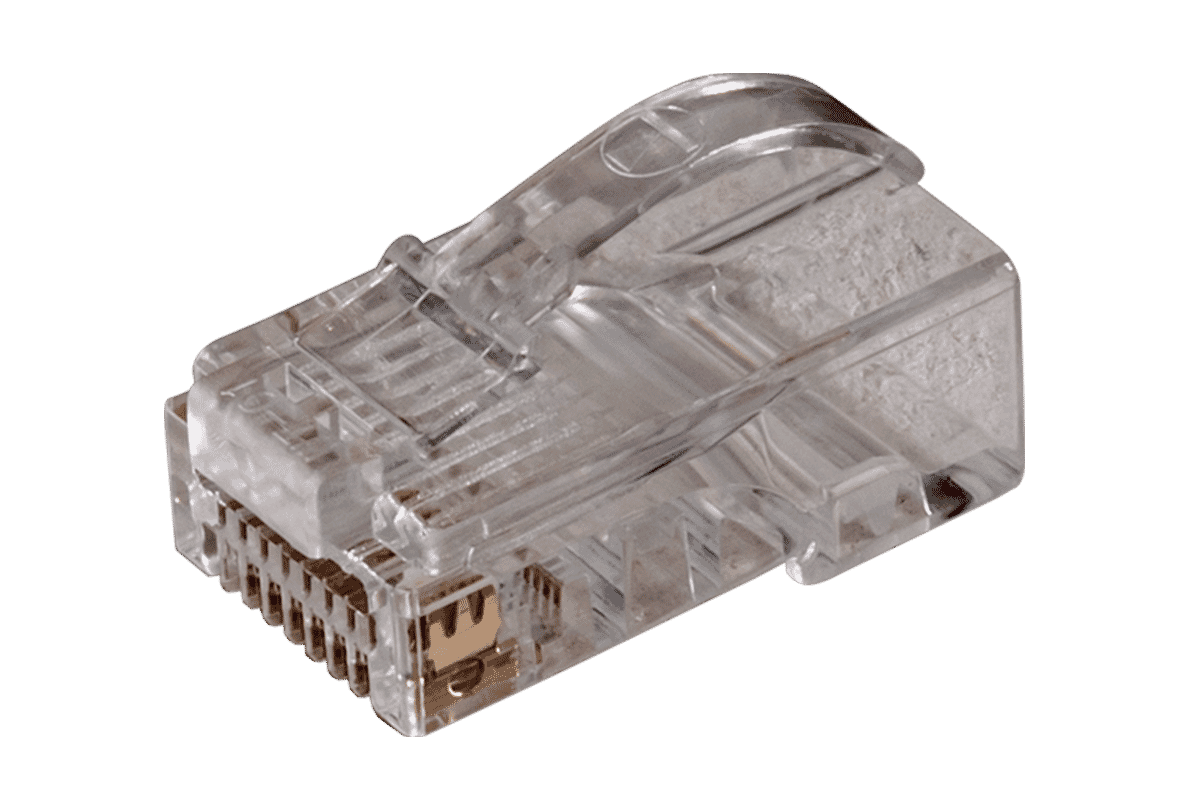 Speedy RJ45 Unshielded Anti-snag Arc-latch Feedthrough Cat 5e Plugs (Pack 50)
