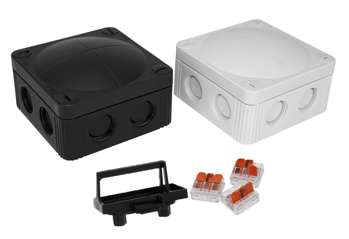 WISKA COMBI 407 Junction Box IP66 c/w 3 x Wago Connectors - 95 x 95 x 60mm